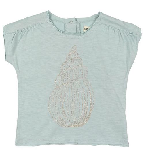 Se Small Rags Small Rags T-shirt - Lys BlÃ¥ m. Glitter ved KidsWorld