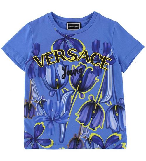 Versace Young Versace T-shirt - BlÃ¥ m. Blomster