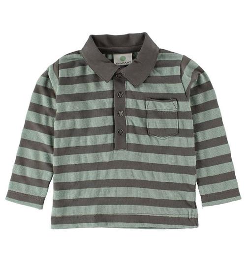 En Fant En Fant Polo Bluse - Mint/GrÃ¥stribet m. Lomme