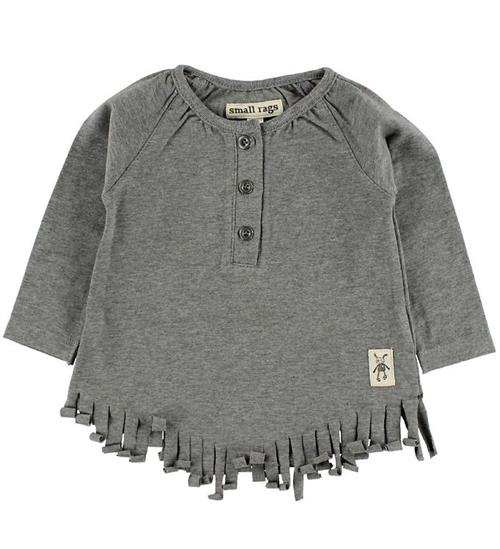 Se Small Rags Small Rags Bluse - GrÃ¥meleret m. Frynser ved KidsWorld