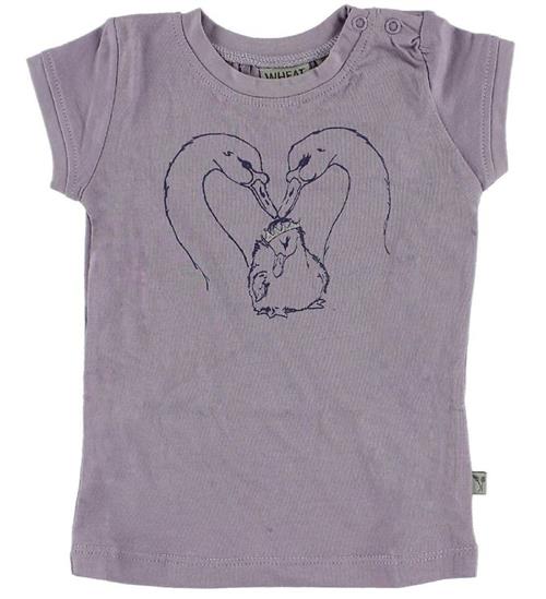 Se Wheat T-shirt - Lilla m. Svaner ved KidsWorld