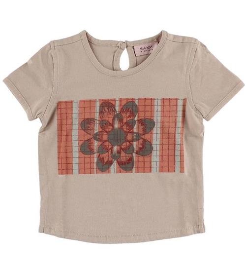 Noa Noa miniature Noa Noa miniature T-shirt - Gammel Rosa m. Blomst