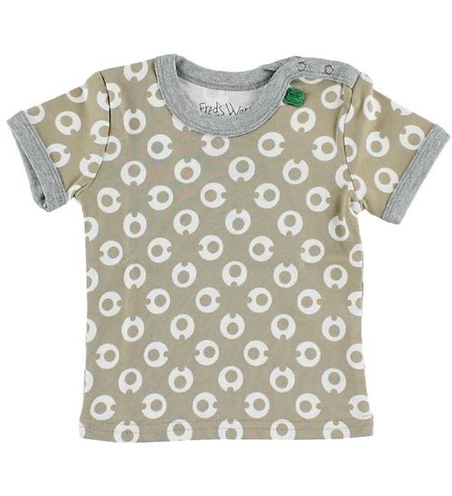 Se Freds World T-shirt - Sand m. My I ved KidsWorld