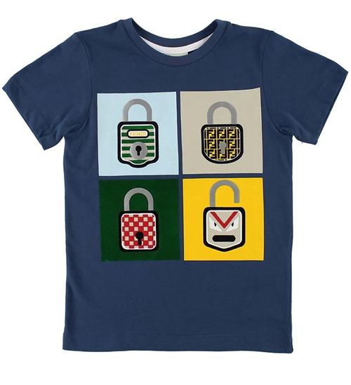 Fendi Fendi Kids T-shirt - Navy m. HÃ¦ngelÃ¥se