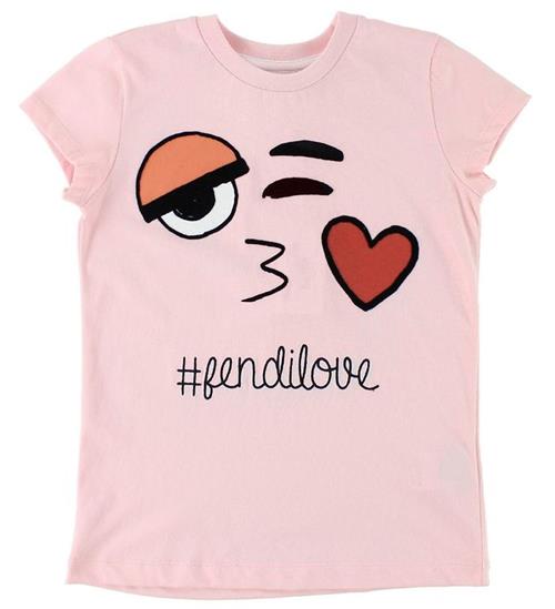 Fendi Fendi Kids T-shirt - Rosa m. Ansigt