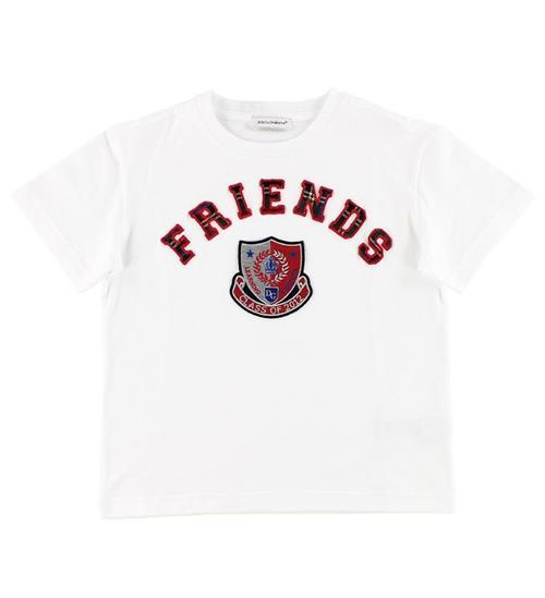 Se Dolce & Gabbana Dolce & Gabbana T-shirt - Hvid m. Patches ved KidsWorld