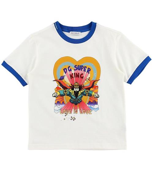 Se Dolce & Gabbana T-shirt - Superhero - Hvid m. Konge ved KidsWorld