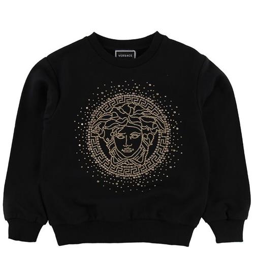 Se Versace Versace Sweatshirt - Sort m. Guld Medusa ved KidsWorld