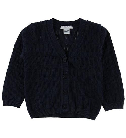 MP Cardigan - Uld/Bomuld - Navy m. Glimmer