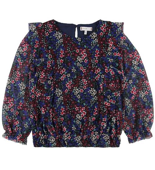 Tommy Hilfiger Bluse - Navy m. Blomster