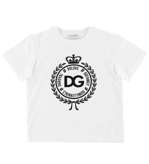 Se Dolce & Gabbana T-shirt - Hvid m. Print ved KidsWorld