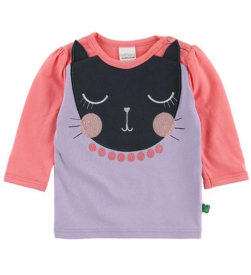 Se Freds World Bluse - Lavendel/Koral m. Kat ved KidsWorld