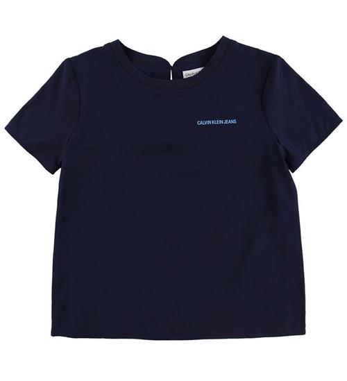 Se Calvin Klein Calvin Klein T-shirt - Modal/Bomuld - Navy ved KidsWorld