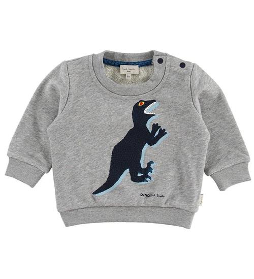 Paul Smith Paul Smith Baby Sweatshirt - Ventura - GrÃ¥meleret m. Dinosaur