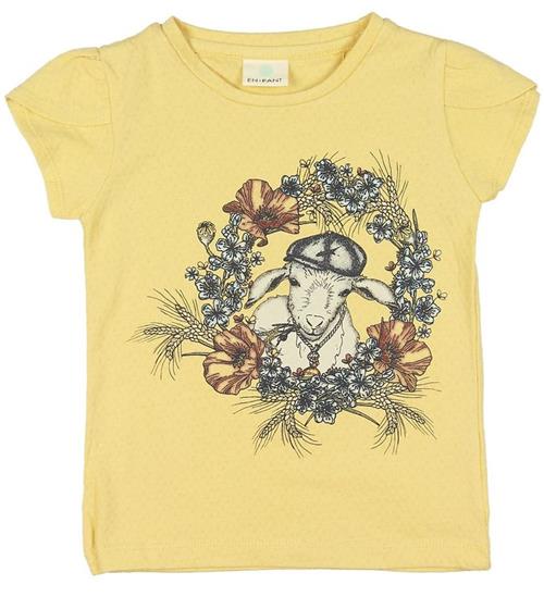 Se En Fant T-shirt - Gul m. HulmÃ¸nster/Ged ved KidsWorld