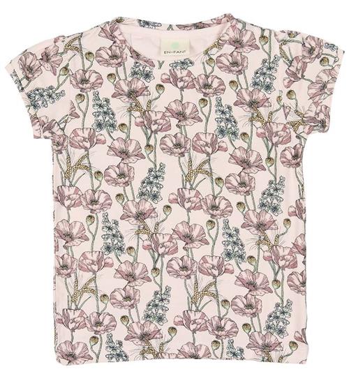 En Fant En Fant T-shirt - LyserÃ¸d m. Blomster