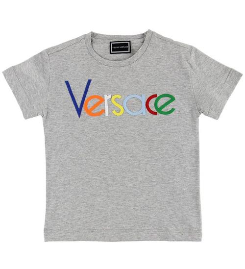 Se Versace Young Versace T-shirt - GrÃ¥meleret m. Farver ved KidsWorld