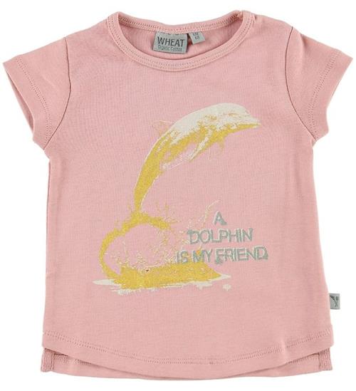 Se Wheat T-shirt - Mellow Rose m. Delfin ved KidsWorld