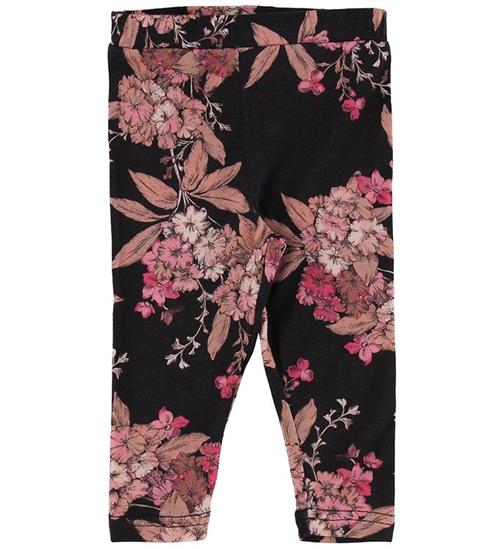 Sofie Schnoor Petit by Sofie Schnoor Leggings - Sort m. Blomster