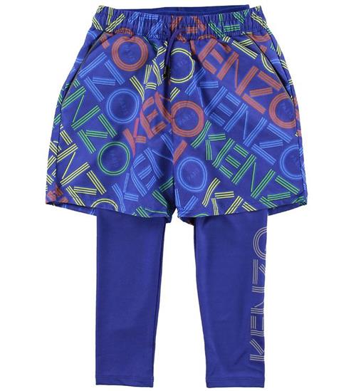 Se Kenzo Kenzo Leggings/Shorts - Exclusive Edition - Vivid Blue m. Logo ved KidsWorld