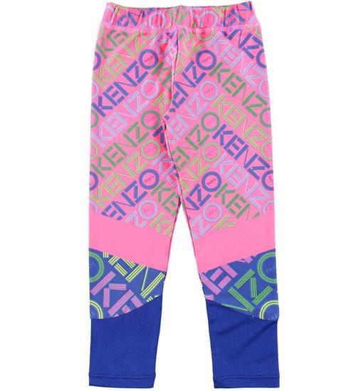 Kenzo Kenzo Leggings - Exclusive Edition - Neon Pink/BlÃ¥ m. Logo