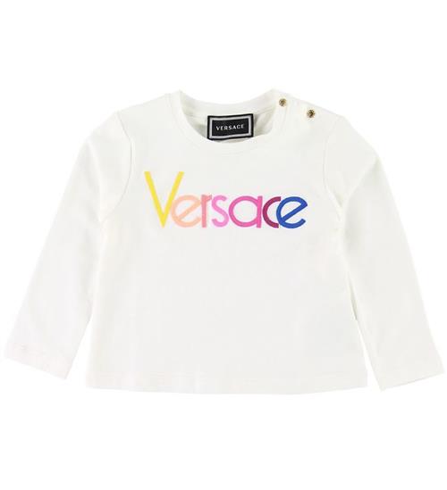 Se Versace Bluse - Hvid m. Logo ved KidsWorld