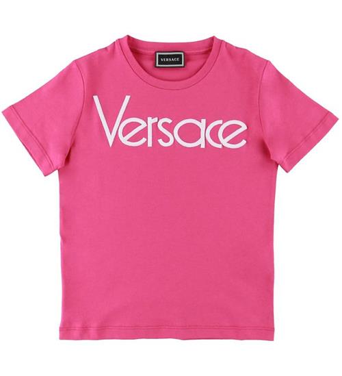 Se Versace T-shirt - Fuchsia m. Logo ved KidsWorld