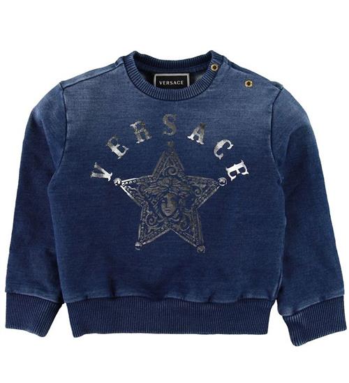 Se Versace Versace Sweatshirt - MÃ¸rkeblÃ¥ ved KidsWorld