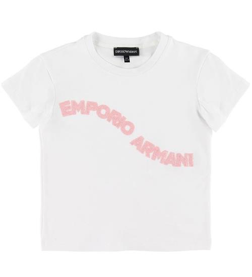 Se Emporio Armani T-shirt - Hvid m. Logo ved KidsWorld