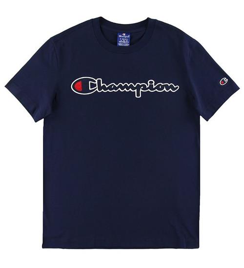 Se Champion Fashion T-shirt - Navy m. Logo ved KidsWorld