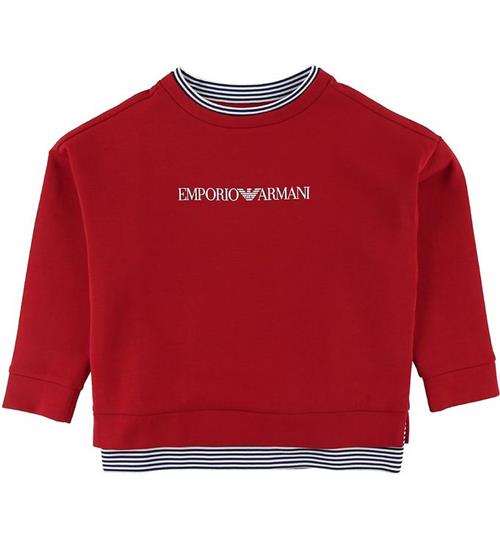 Se Emporio Armani Bluse - RÃ¸d m. Logo ved KidsWorld