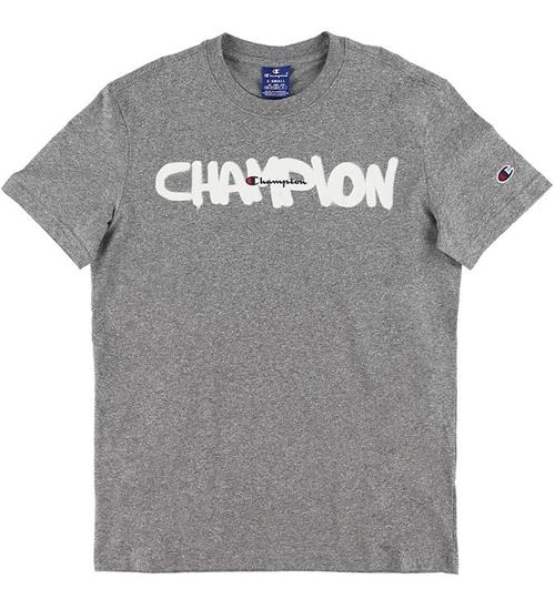 Se Champion Champion Fashion T-shirt - GrÃ¥meleret m. Logo ved KidsWorld