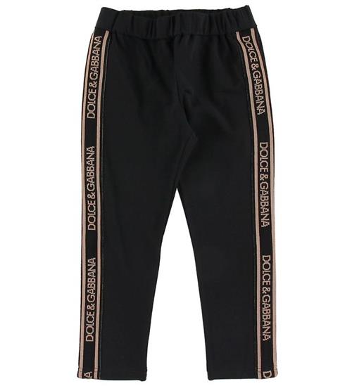 Se Dolce & Gabbana Dolce & Gabbana Leggings - Sort m. Logo ved KidsWorld