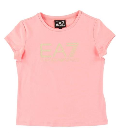 Se EA7 EA7 T-shirt - Quartz Pink m. SÃ¸lvglimmer ved KidsWorld