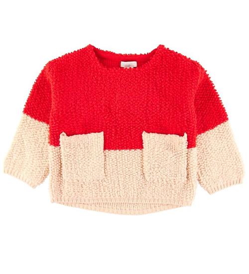 Se Stella McCartney Kids Stella McCartney Kids StriktrÃ¸je - Uld - Loopie - RÃ¸d/Rosa ved KidsWorld