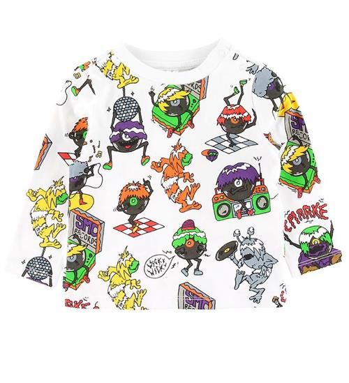 Se Stella McCartney Kids Bluse - Music Monsters - Hvid ved KidsWorld