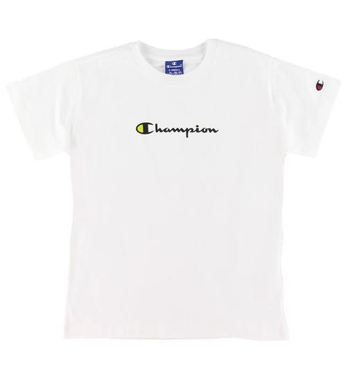 Se Champion Fashion T-shirt - Hvid m. Logo ved KidsWorld