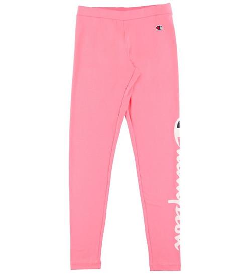 Se Champion Champion Fashion Leggings - Pink m. Logo ved KidsWorld