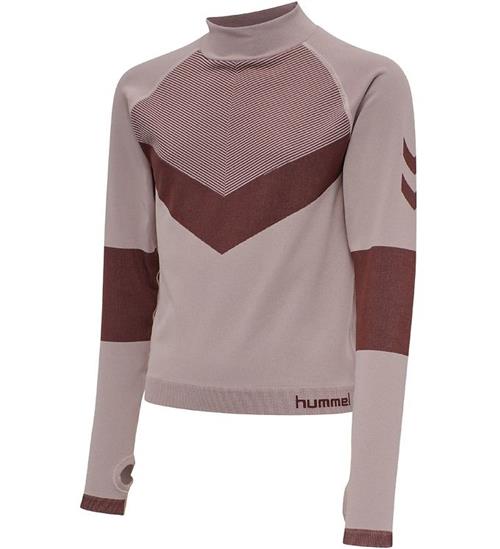 Se Hummel Bluse - HMLKith - Cropped - Gammelrosa m. Bordeaux ved KidsWorld