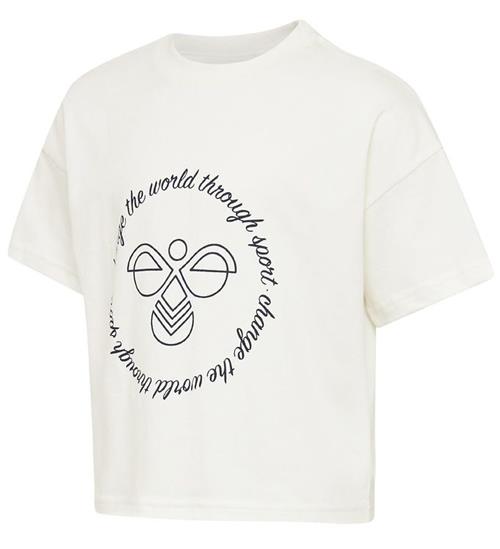 Hummel Hummel T-shirt - Cropped - hmlMary - Hvid m. Print