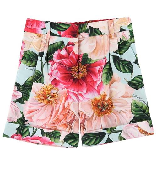 Dolce & Gabbana Shorts - BlÃ¥ m. Rosa Blomster