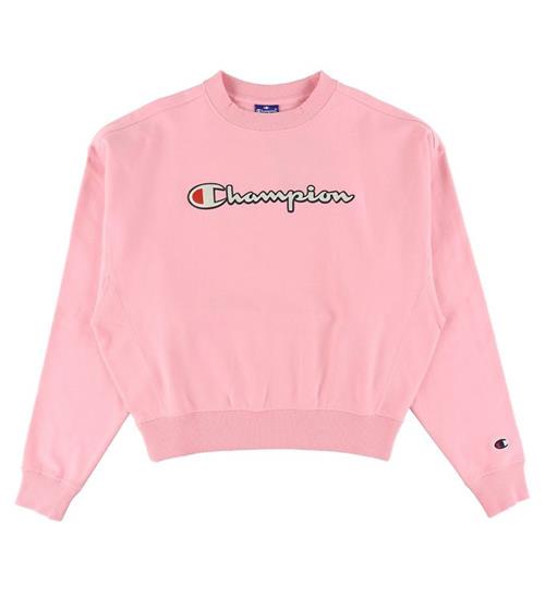 Se Champion Champion Fashion Sweatshirt - Rosa m. Logo ved KidsWorld