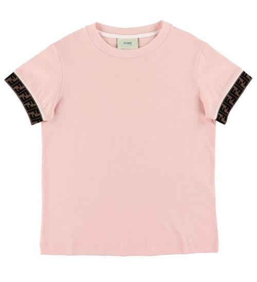 Fendi Fendi T-shirt - Rosa m. Logokanter