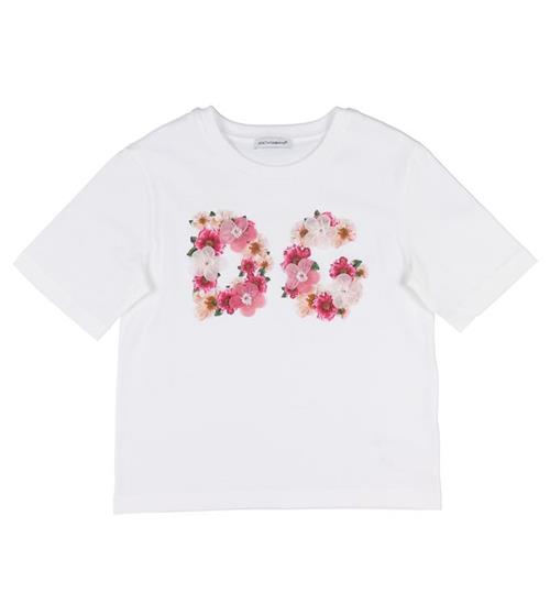 Dolce & Gabbana Dolce & Gabbana T-shirt - Hvid m. Blomster