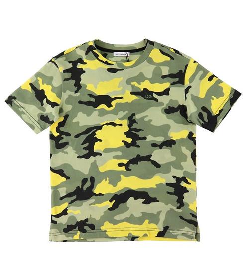 Dolce & Gabbana Dolce & Gabbana T-shirt - Skate - GrÃ¸n/Neongul Camouflage