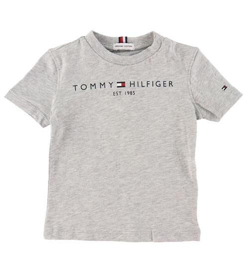 Se Tommy Hilfiger Tommy Hilfiger T-shirt - Essential - Organic - GrÃ¥meleret ved KidsWorld