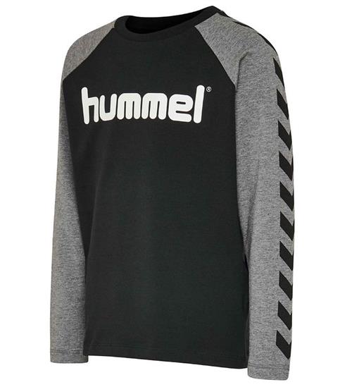 Se Hummel Bluse - hmlBoys - Sort/GrÃ¥meleret ved KidsWorld