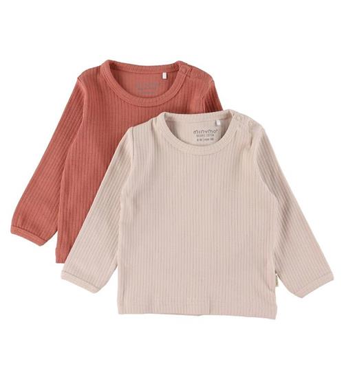 Se Minymo Bluse - Rib - 2-pak - Canyon Rose ved KidsWorld