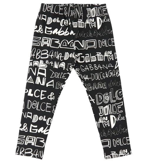 Dolce & Gabbana Dolce & Gabbana Leggings - DG Next - Sort m. AOP Logo