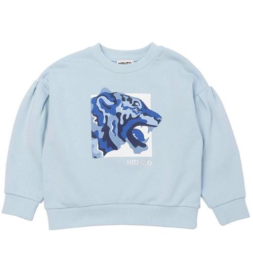 Se Kenzo Kenzo Sweatshirt - Pale Blue m. Tiger ved KidsWorld